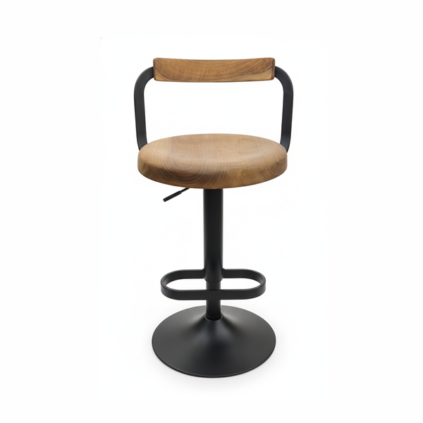 تصویر صندلی چوب گدو-کف گرد