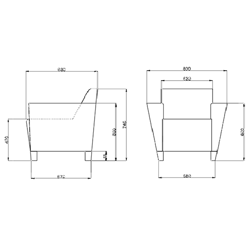 image of Live-Office One Seater Sofa-V63