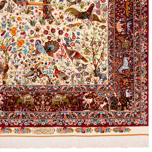 image of  Qom Handwoven Rug Code 8426