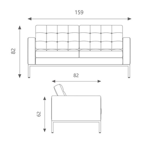 تصویر مبل اداری دونفره ۴۰۳۲W
