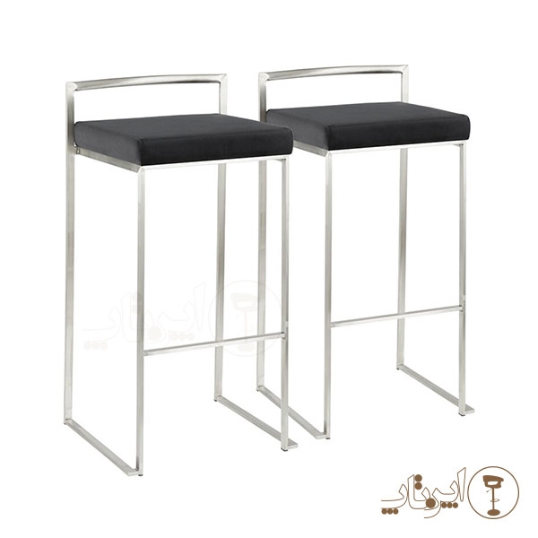 image of Silver Sherburg Bar Chair image of Silver Sherburg Bar Chair