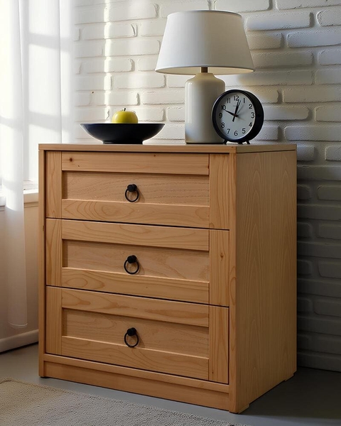 image of Next 3 natural bed side drawer
