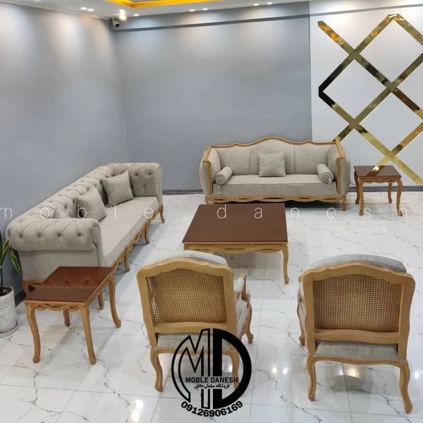 تصویر مبل کلاسیک کوئین طنابی