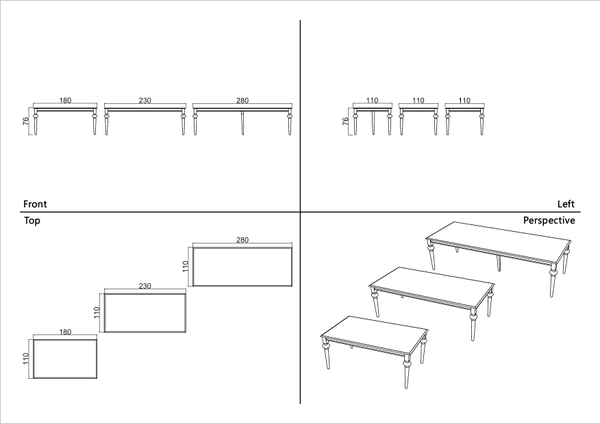 image of Spinner dining table for 8