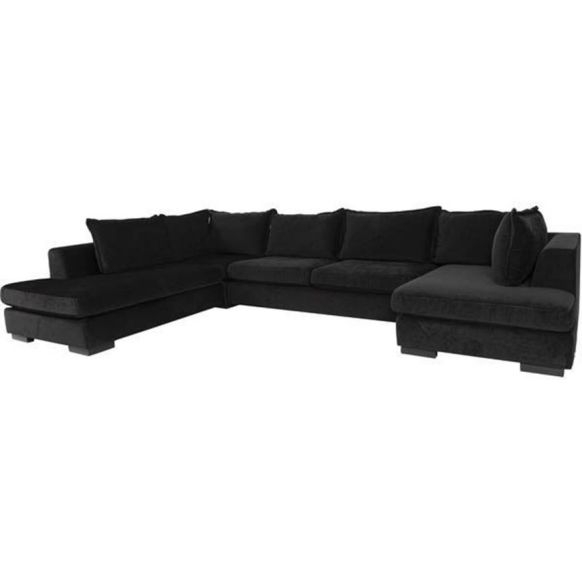 another image of EL PASO sofa U shape Left black 667805