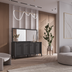 image of Black Chester Console with 4doors and Mirror