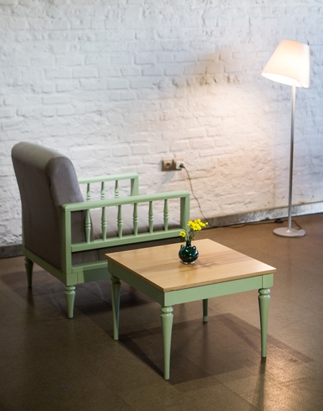 image of Antic Square Side Table