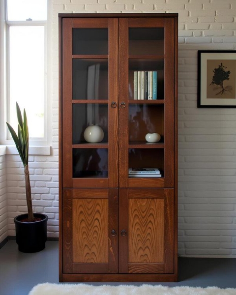 image of 85 bookcase with doors