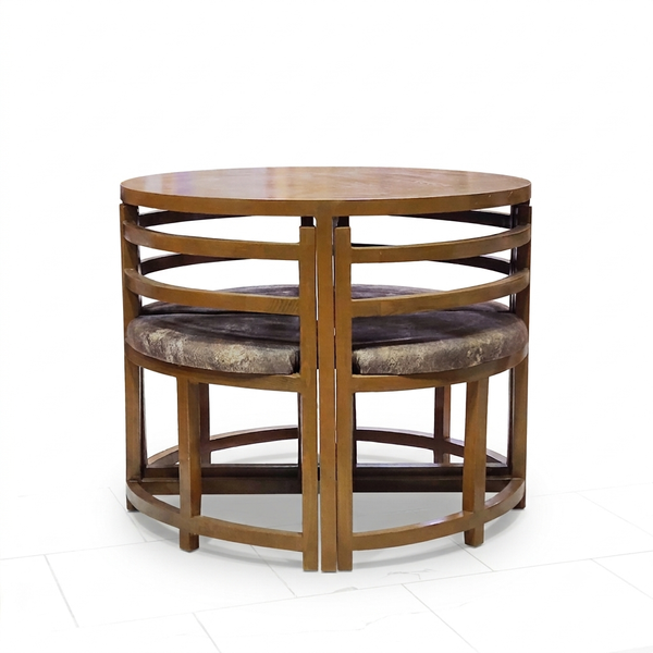 image of Compact Round Dining Set for 4