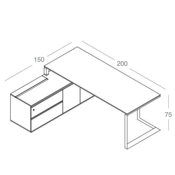 تصویر میز مدیریتی Golden Nova مدل ML