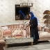 تصویر مبل ال راست گرد LOUIE رنگ صورتی 640645