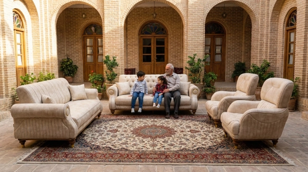 تصویر مبل راحتی ۸ نفره افشید