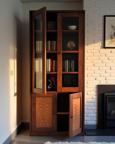 another image of 85 bookcase with doors