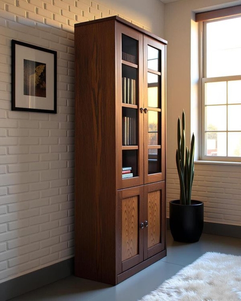 image of 85 bookcase with doors