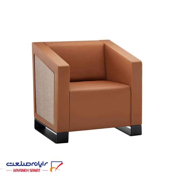 تصویر مبل چرم اداری یه نفره دنیز مدل F933p1