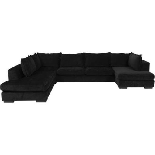 image of EL PASO sofa U shape Left black 667805
