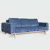 image of Orlando Blue 3seats Sofa