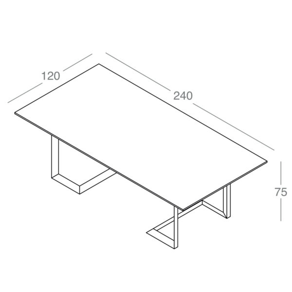 تصویر میز کنفرانس ۶ نفره Golden Nova مدل C240
