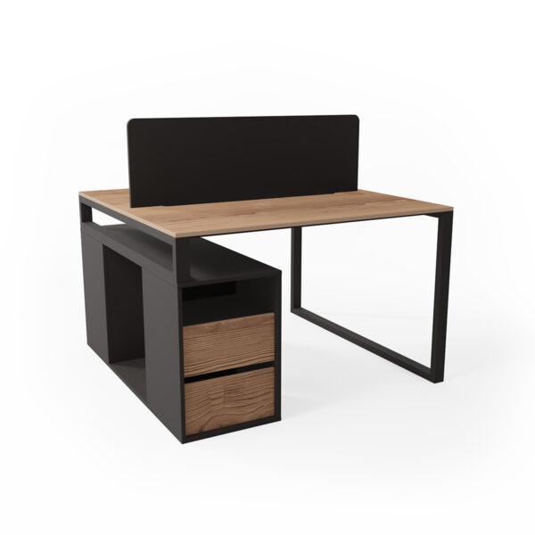 تصویر میز کارگروهی ۲ نفره Cube مدل WF2 تصویر میز کارگروهی ۲ نفره Cube مدل WF2