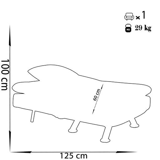 image of  Chashme Noor Single Sofa Bed Model MA-508.1-PK