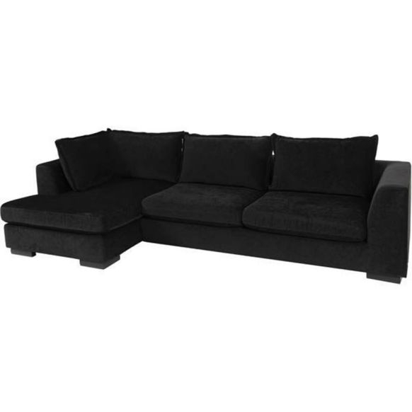 another image of EL PASO sofa 2.5 + chaise lounge Left black 667819