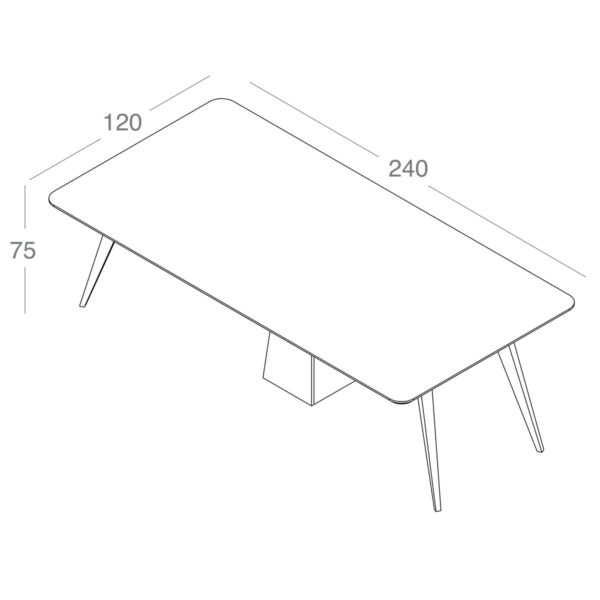 تصویر میز کنفرانس ۶ نفره Patella مدل C240