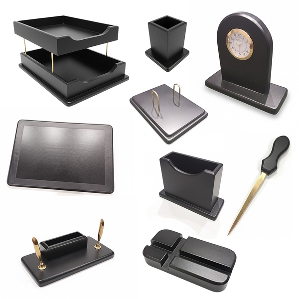 تصویر ست رومیزی مدیریتی چوبی