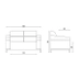 image of Diplomat double sofa M412