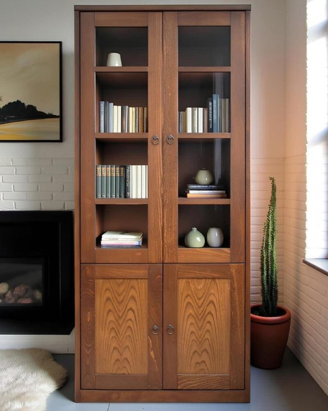 image of 85 bookcase with doors