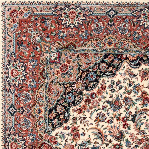 تصویر قالی اصفهان 65 رج قواره پرده ای شناسه اثر 417820