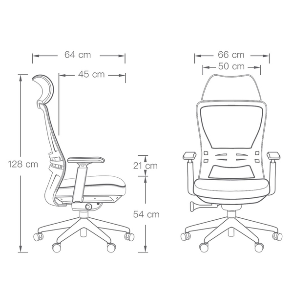 image of 104 Mesh Chair with Black Frame