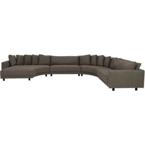 image of SAMBA sofa U shape Right brown 669653