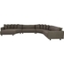 image of SAMBA sofa U shape Right brown 669653