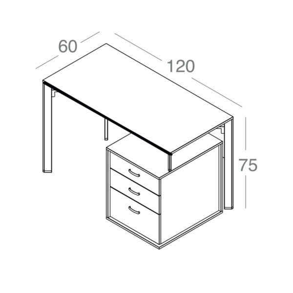 تصویر میز کارمندی Petra مدل SF