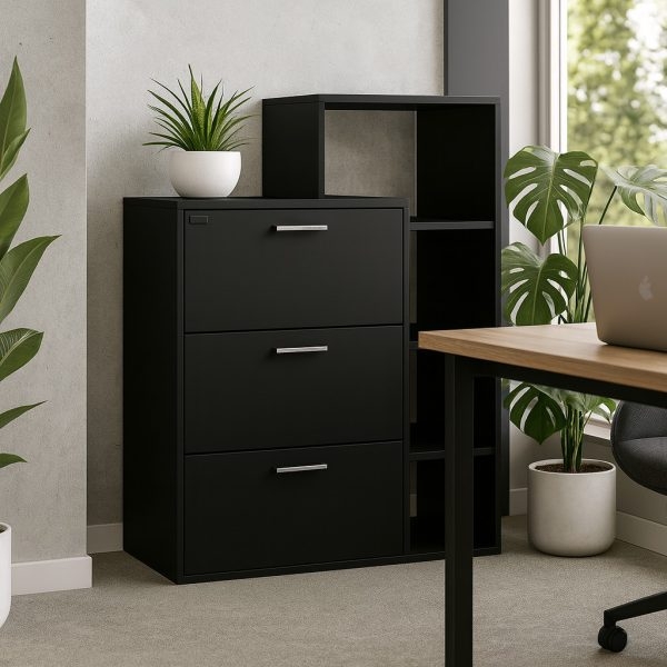 تصویر فایل ۳ طبقه قفسه دار