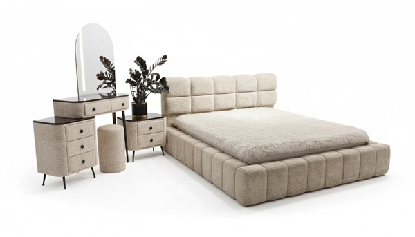 تصویر سرویس خواب سناتور پارچه ای دو نفره تصویر سرویس خواب سناتور پارچه ای دو نفره