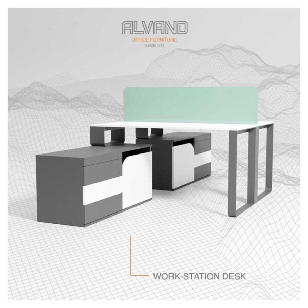 تصویر میز کارگروهی ۲ نفره Medusa مدل WL2