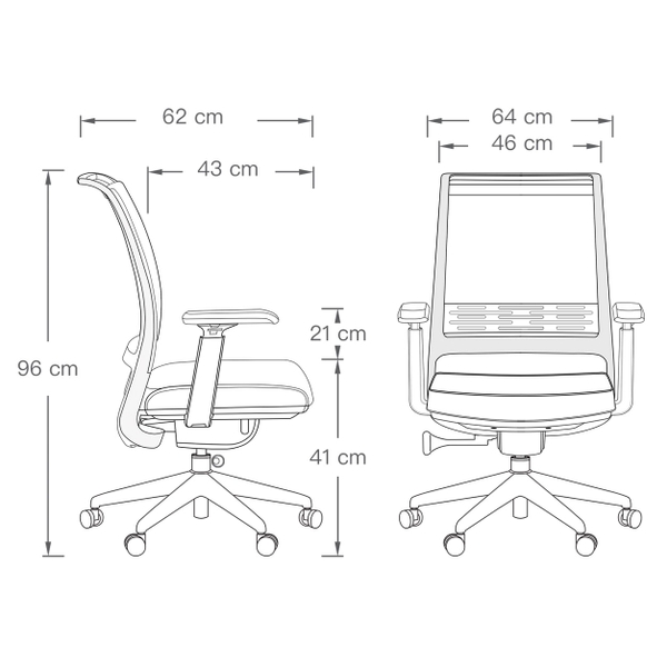 image of 101 Mesh Chair with Black Frame
