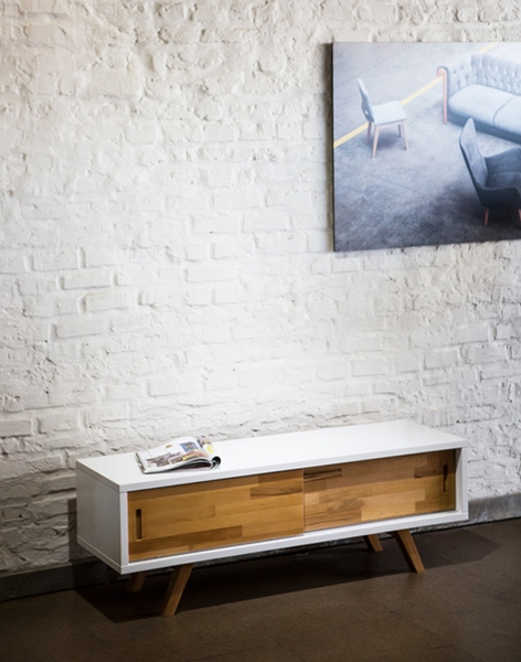 another image of Armada white small TV stand