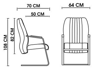 تصویر صندلی کنفرانسی اسکار C2040