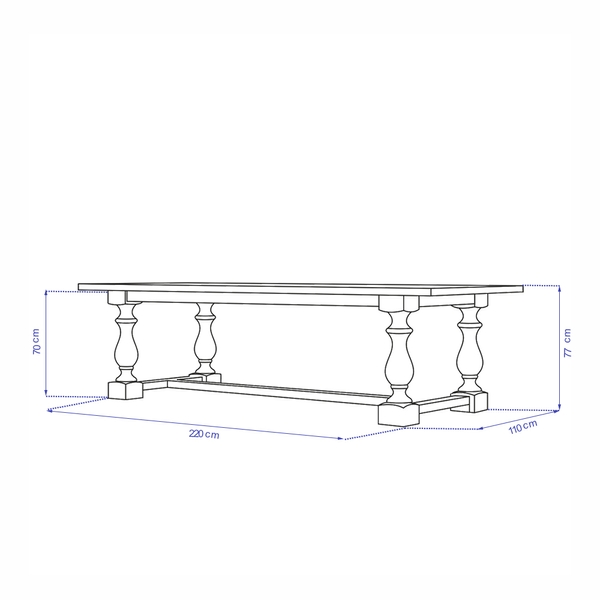 image of Elena dining table for 6