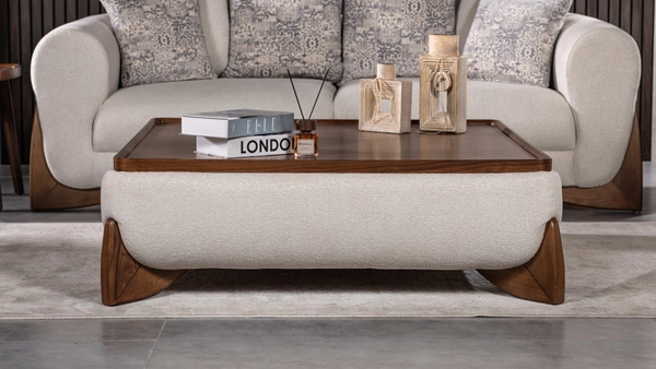 تصویر جلو مبل پارچه ای مستطیل نیچر