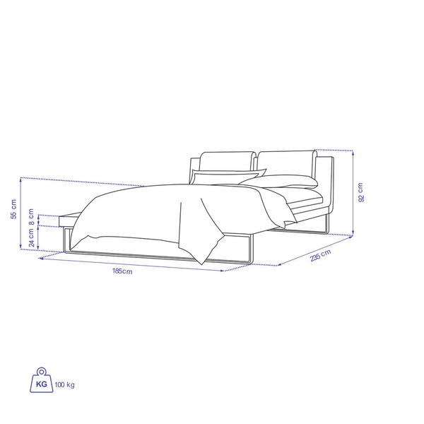 image of Chilan double bed 180
