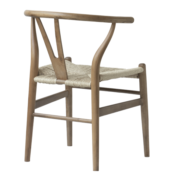 تصویر صندلی Wishbone وگنر کف کنف