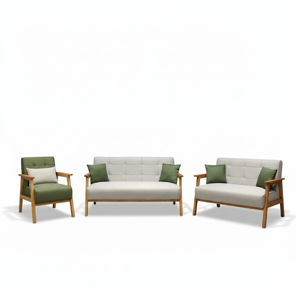 تصویر ست مبلمان مدرن دسته چوبی تصویر ست مبلمان مدرن دسته چوبی