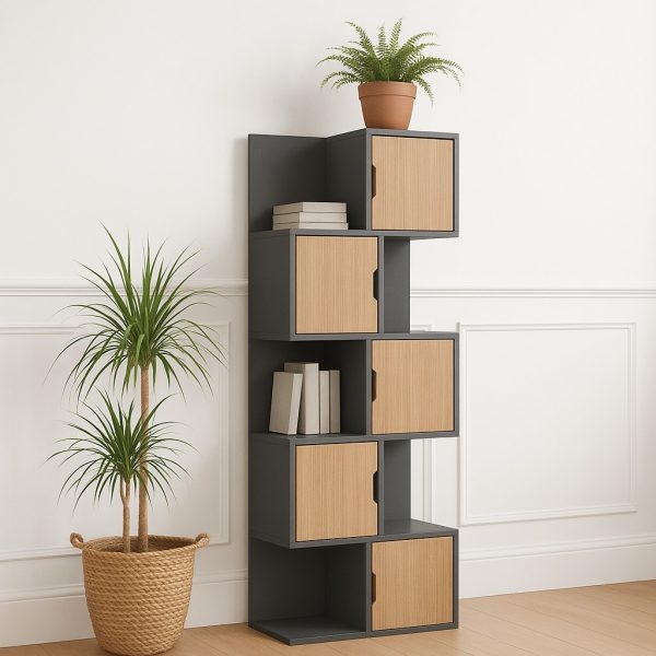 تصویر کتابخانه ۵ طبقه کمددار