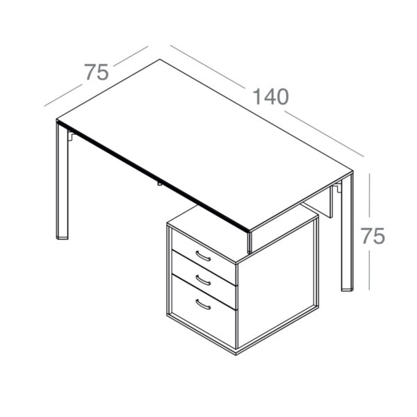 تصویر میز کارمندی Petra مدل SF