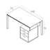 تصویر میز کارمندی Petra مدل SF