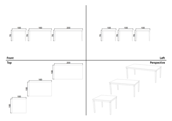 image of Art dining table for 4