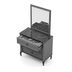 image of Black Chester Dressing table with mirror